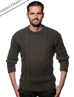 Online Heavyweight Merino Wool Aran Sweater Sweaters