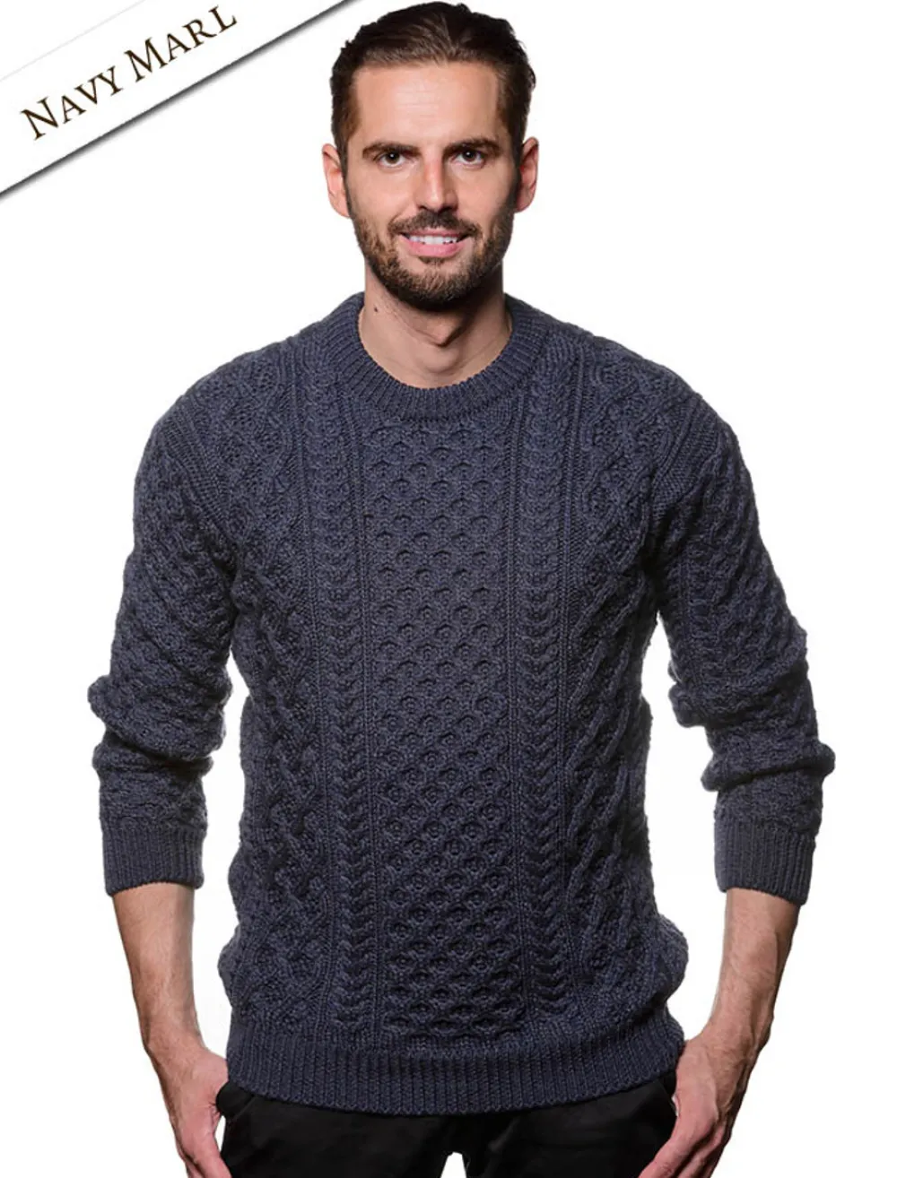 Online Heavyweight Merino Wool Aran Sweater Sweaters