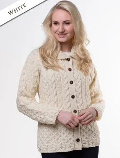 Online Honeycomb Button-Up Cardigan Women Cardigans, Jackets & Coatigans