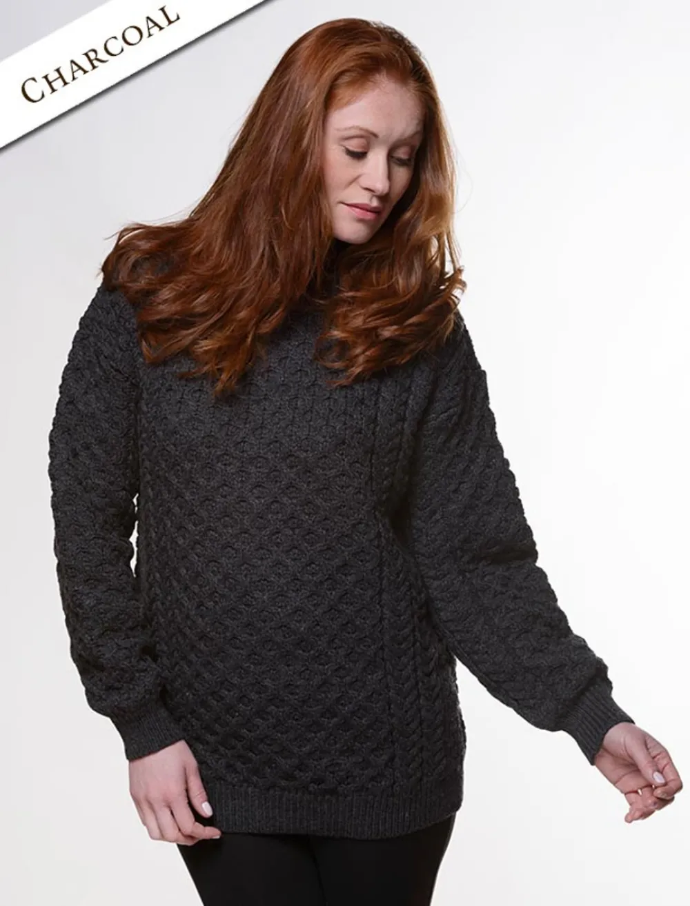 Clearance Honeycomb Turtleneck Sweater Women Sweaters