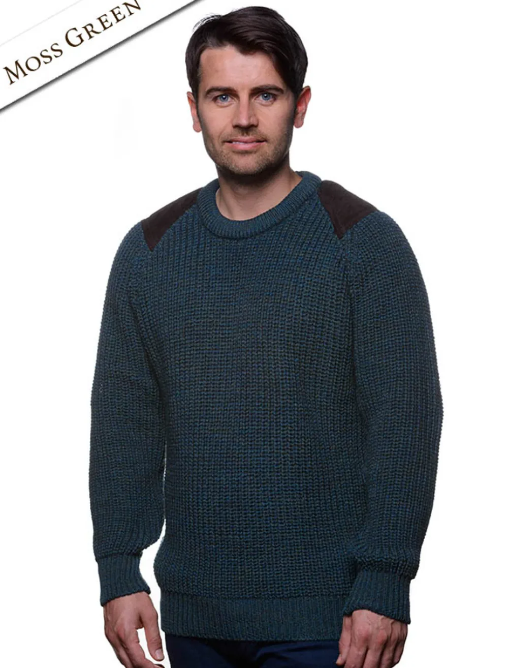 Best Irish Fishermans Ribbed Sweater with Patches Sweaters