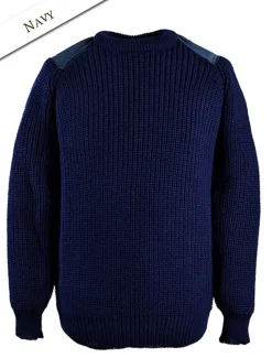 Best Irish Fishermans Ribbed Sweater with Patches Sweaters