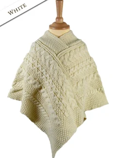 Online Kids Cable Knit Aran Poncho Kids Sweaters, Cardigans & Jackets