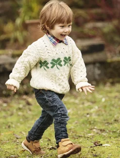 Hot Kid's Merino Wool Shamrock Sweater Kids Sweaters, Cardigans & Jackets