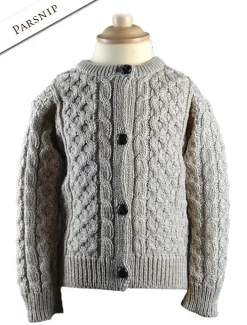 Cheap Kid's Traditional Aran Merino Wool Cardigan Kids Sweaters, Cardigans & Jackets