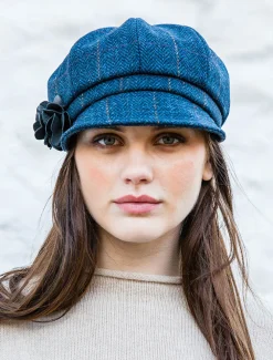 Best Sale Ladies Tweed Newsboy Hat - Denim Women Caps & Hats