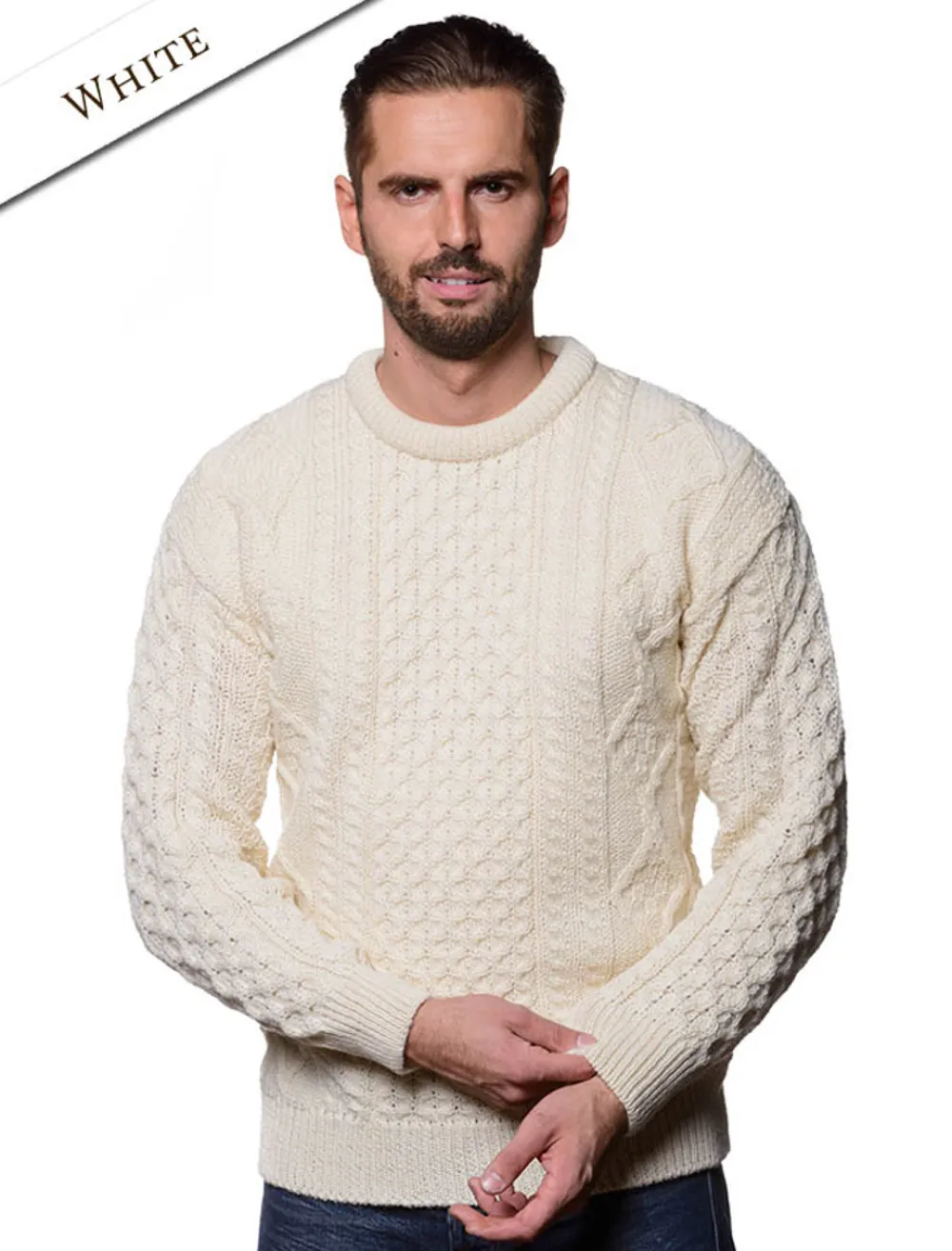 Fashion Lightweight Traditional Aran Mens Wool Sweater Sweaters
