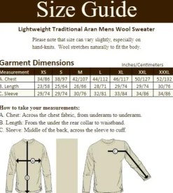 Fashion Lightweight Traditional Aran Mens Wool Sweater Sweaters