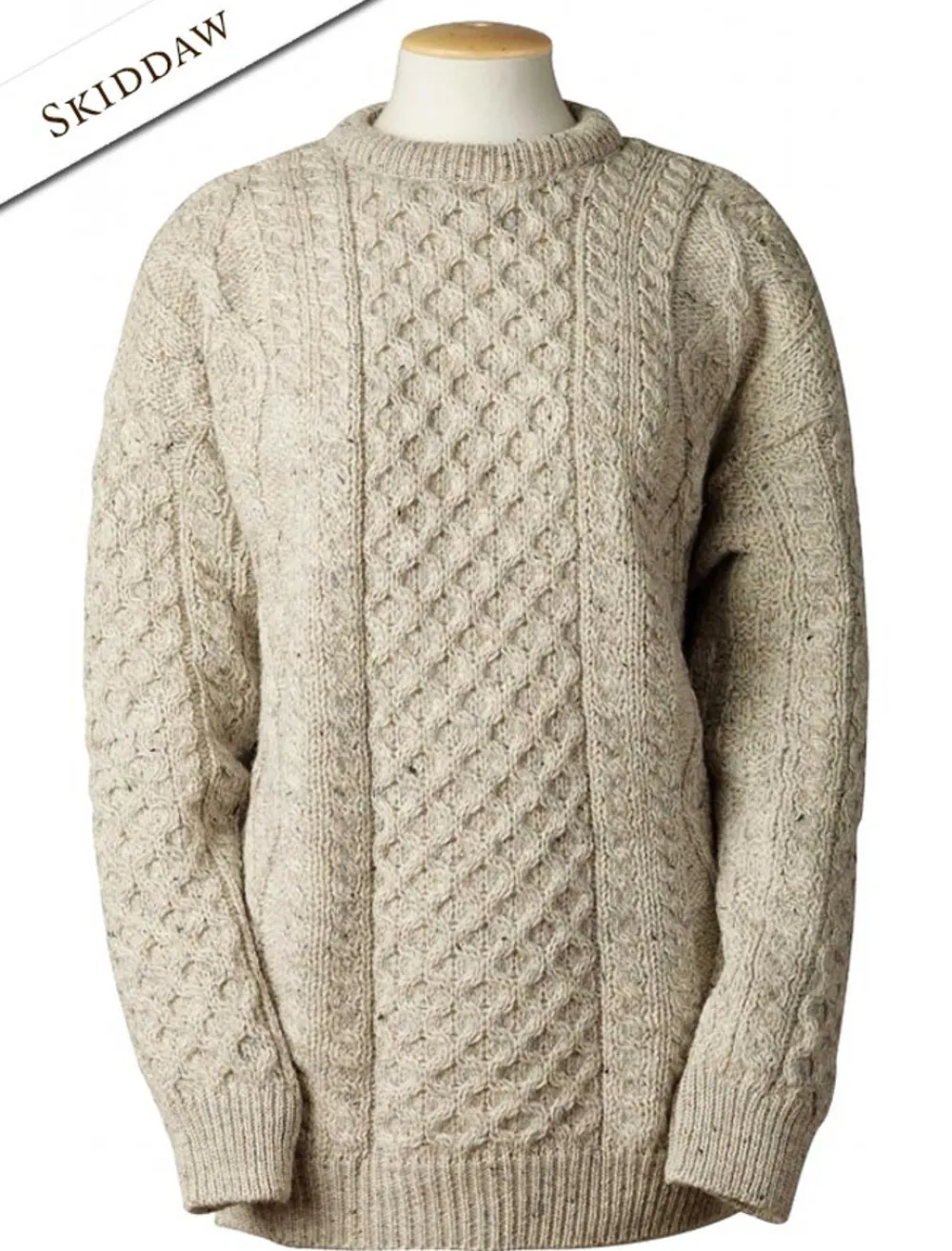 Store Lightweight Traditional Aran Wool Sweater Women Sweaters