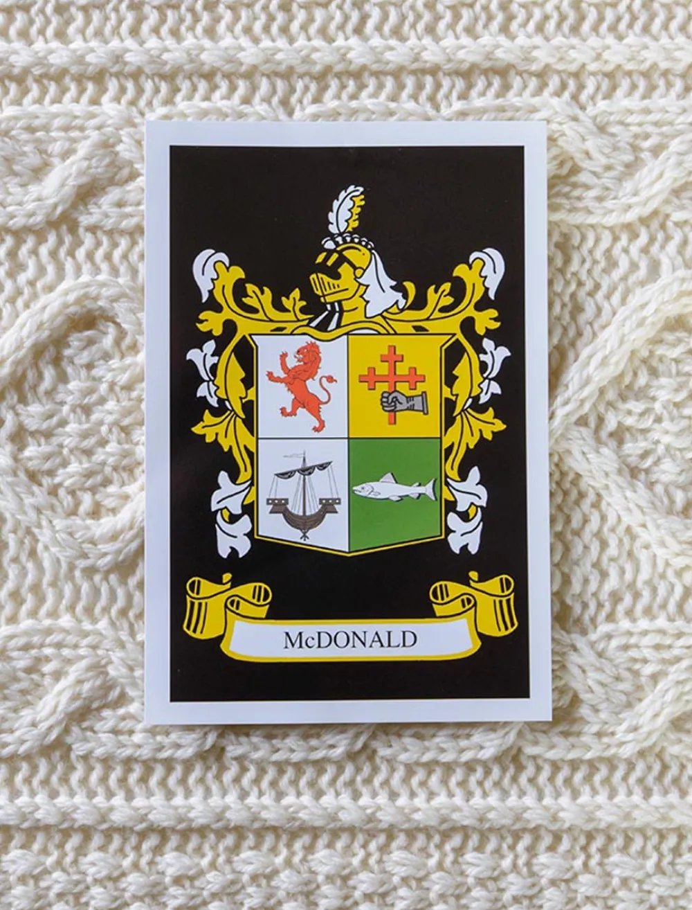 Sale Mc Donald Clan Aran Throw Clan Throws