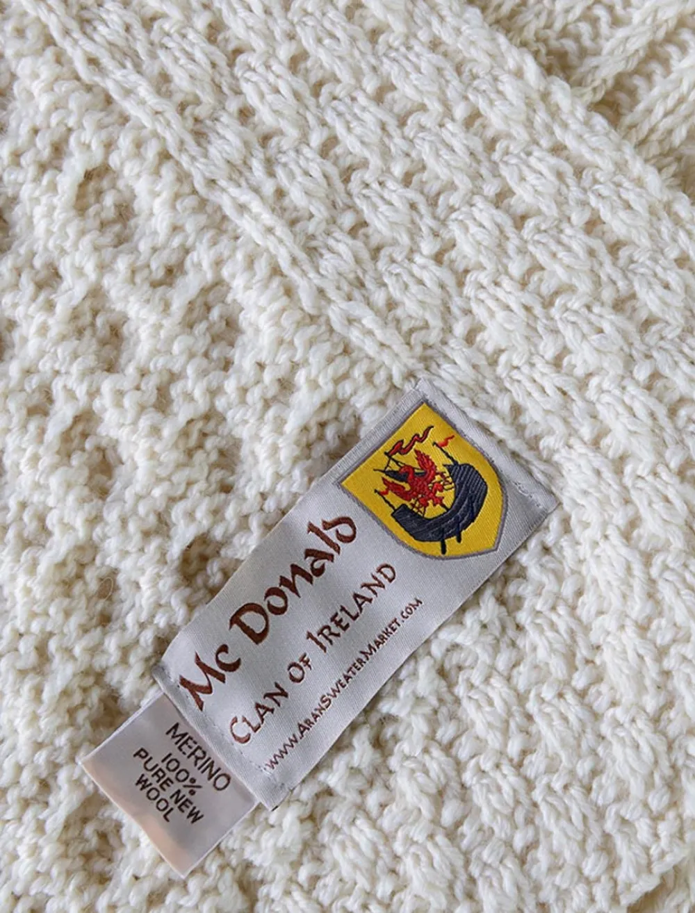 Sale Mc Donald Clan Aran Throw Clan Throws