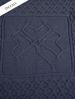 Online Medium Merino Shamrock Throw Knitted Wool Throws