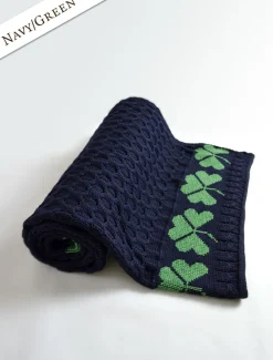 Online Medium Merino Shamrock Throw Knitted Wool Throws