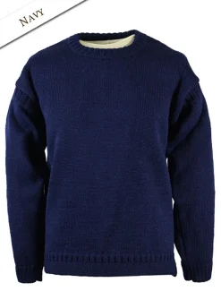 Best Sale Mens Crew Neck Guernsey Sweater Sweaters