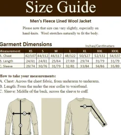 Outlet Men's Fleece Lined Wool Jacket Cardigans, Jackets & Coats