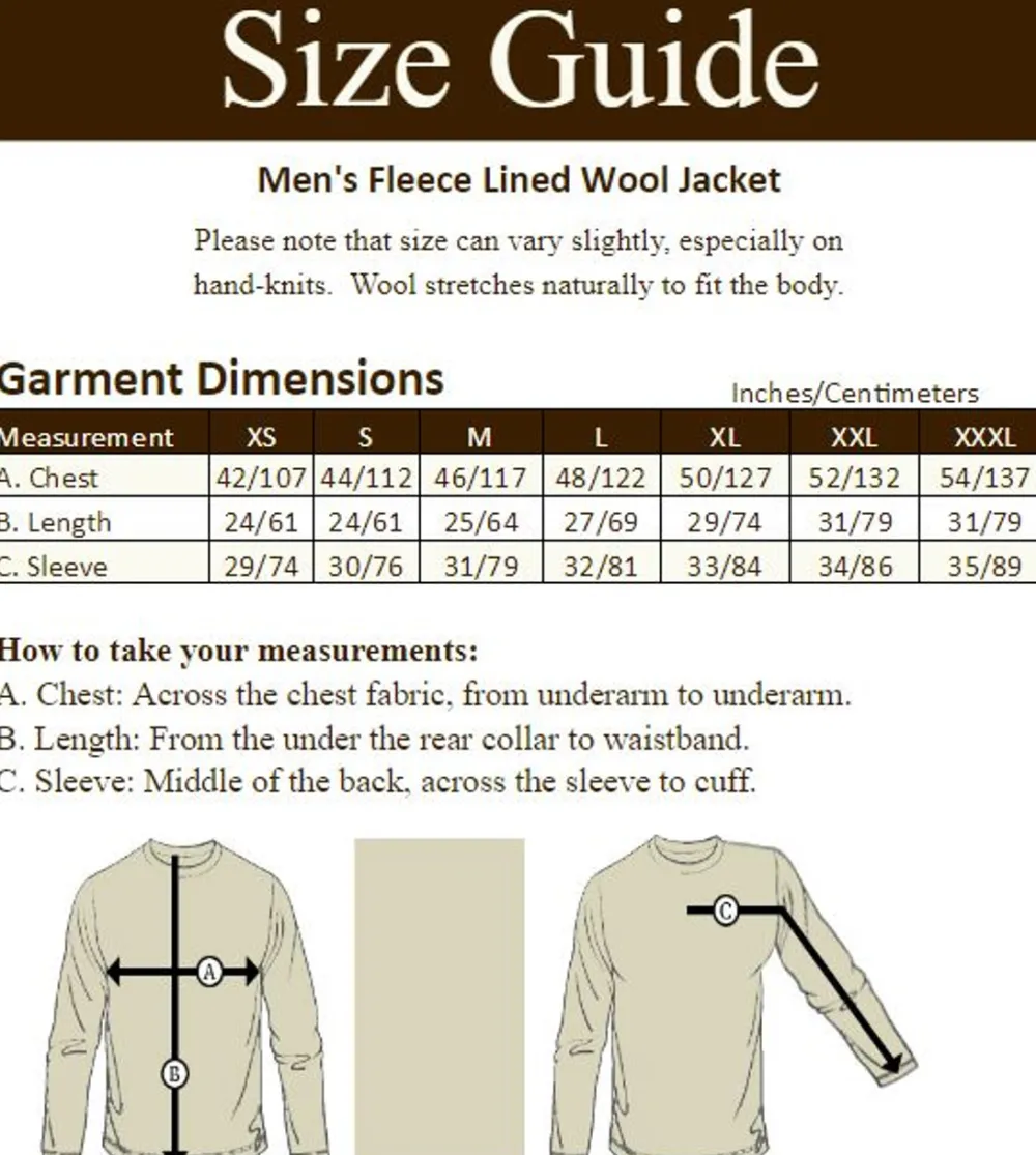 Outlet Men's Fleece Lined Wool Jacket Cardigans, Jackets & Coats