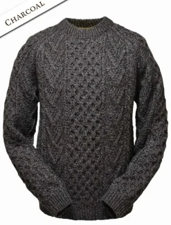 Cheap Mens Hand-knit Chevron Stitch Sweater Sweaters
