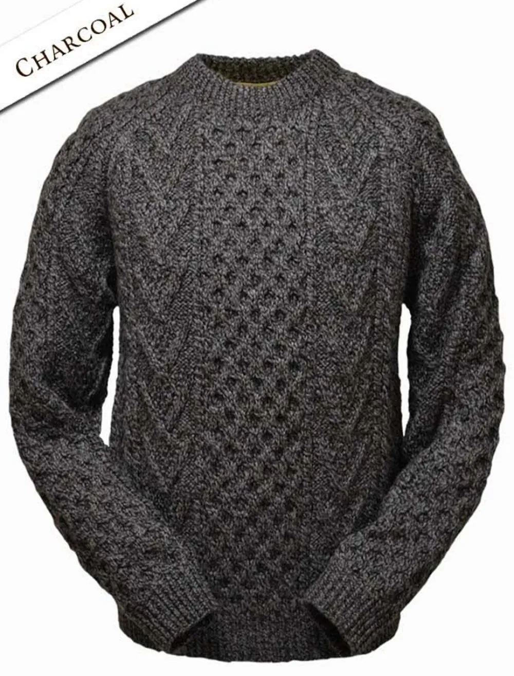 Cheap Mens Hand-knit Chevron Stitch Sweater Sweaters