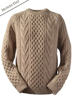 Cheap Mens Hand-knit Chevron Stitch Sweater Sweaters