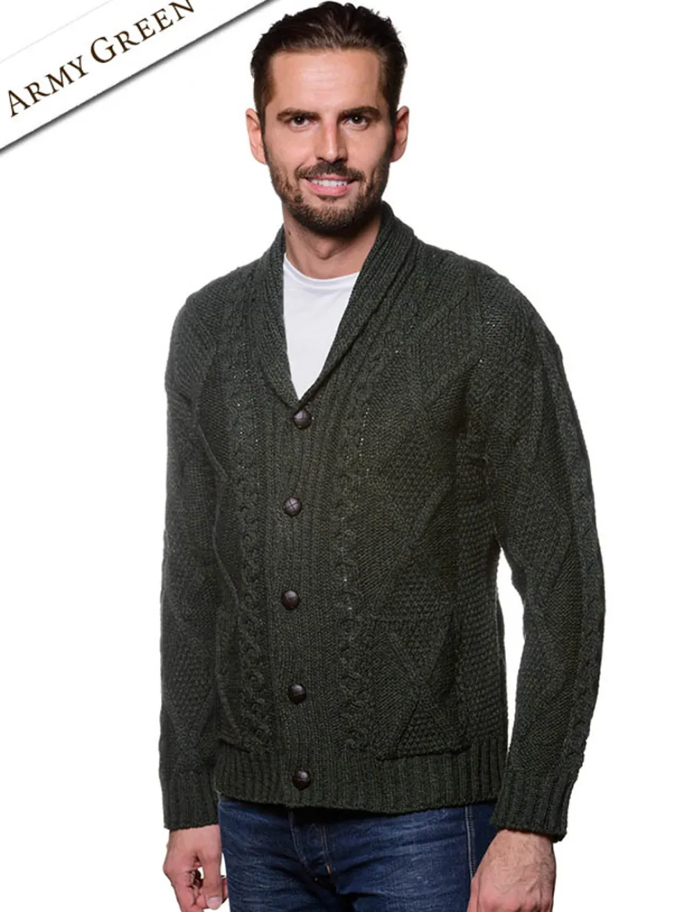 Outlet Men's Shawl Neck Diamond Cardigan Cardigans, Jackets & Coats