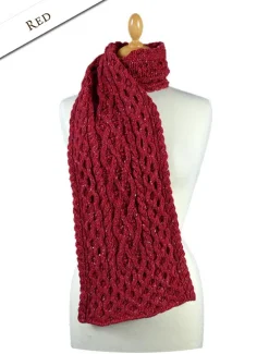 Discount Men's Wool Cashmere Aran Honeycomb Scarf Knitted Wool Scarves