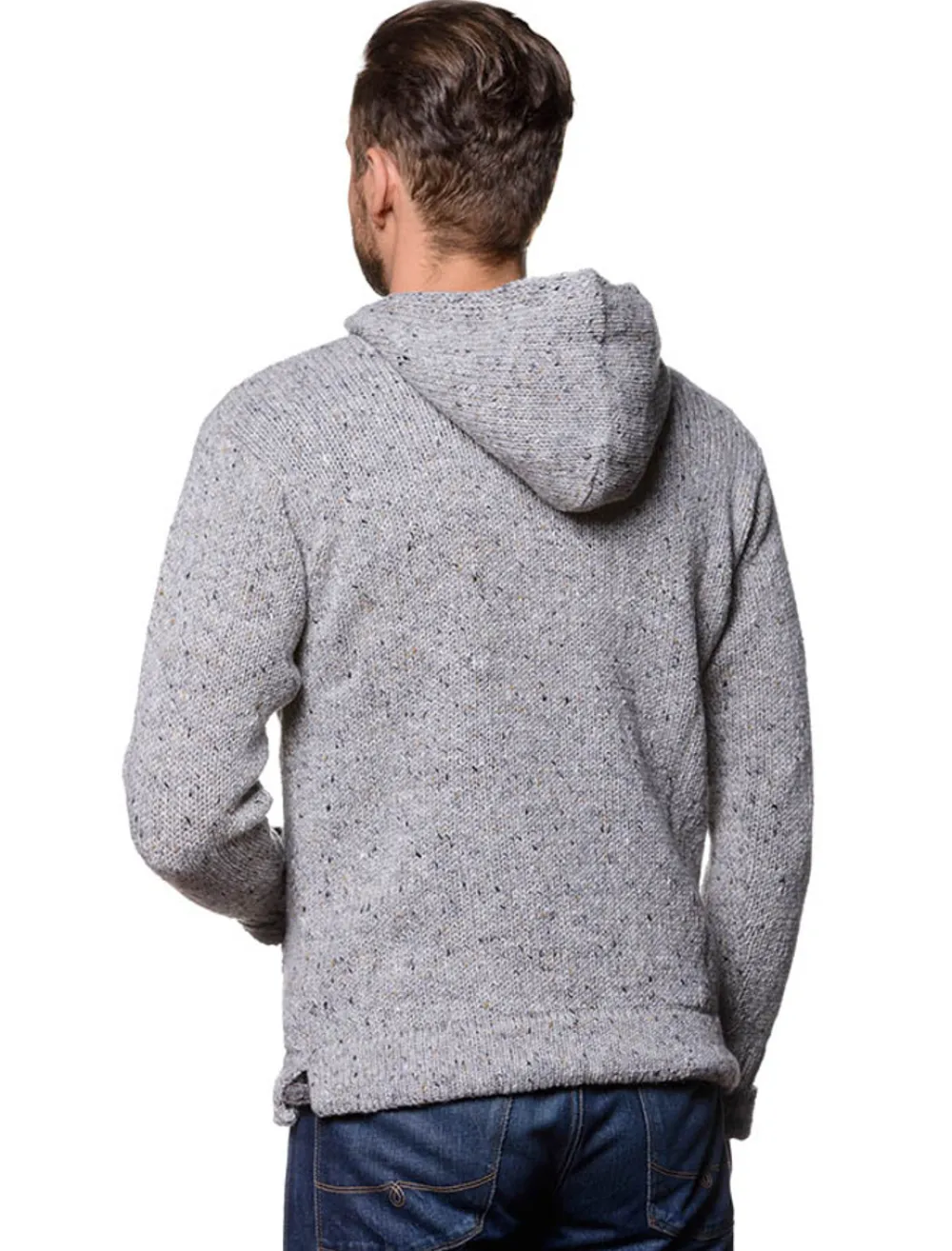 New Men's Wool Hoodie with Pouch Pocket Sweaters