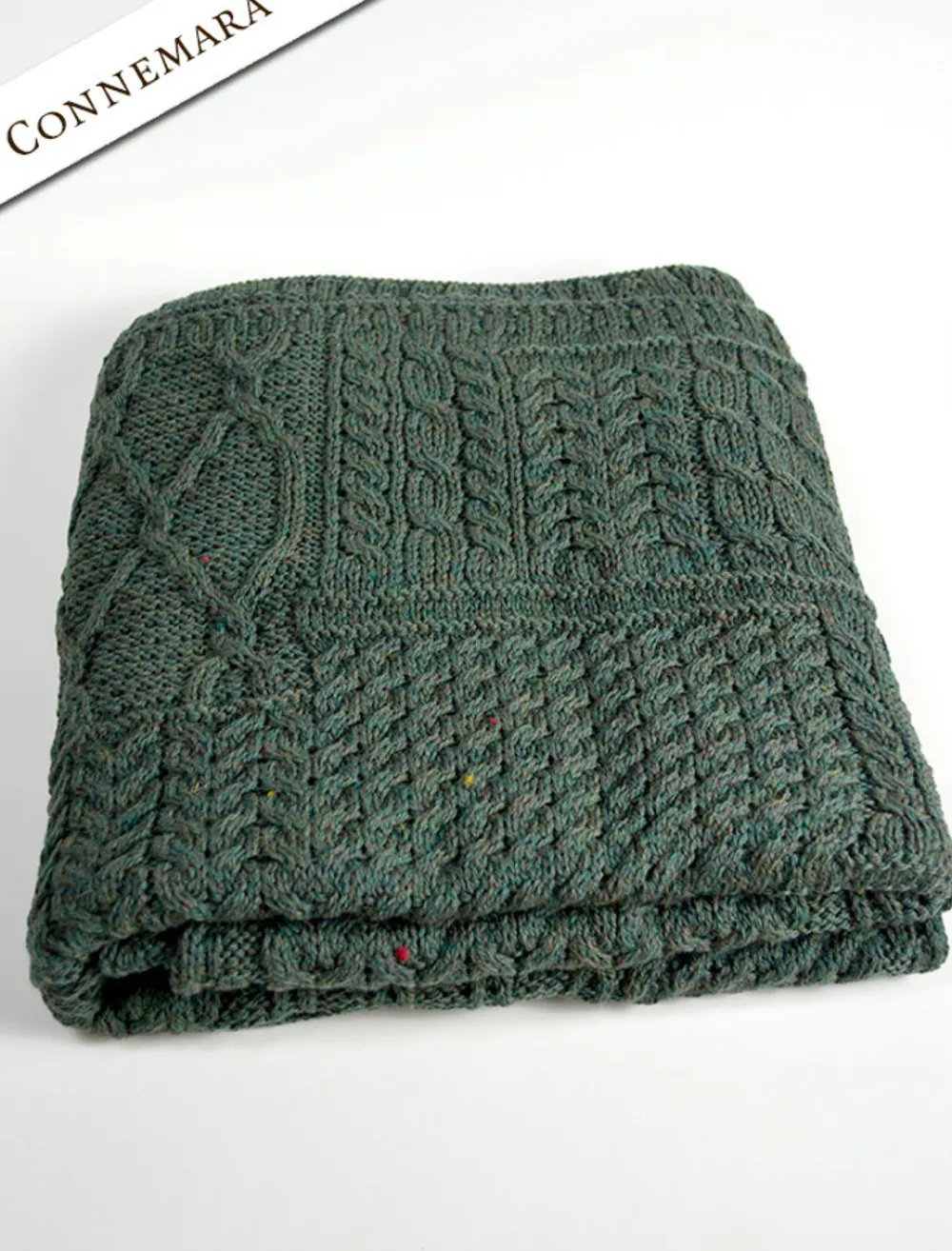 Cheap Merino Aran Patchwork Throw Knitted Wool Throws