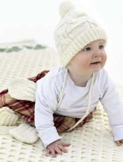 New Merino Shamrock Baby Throw Kids Baby Blankets & Throws|Knitted Wool Throws