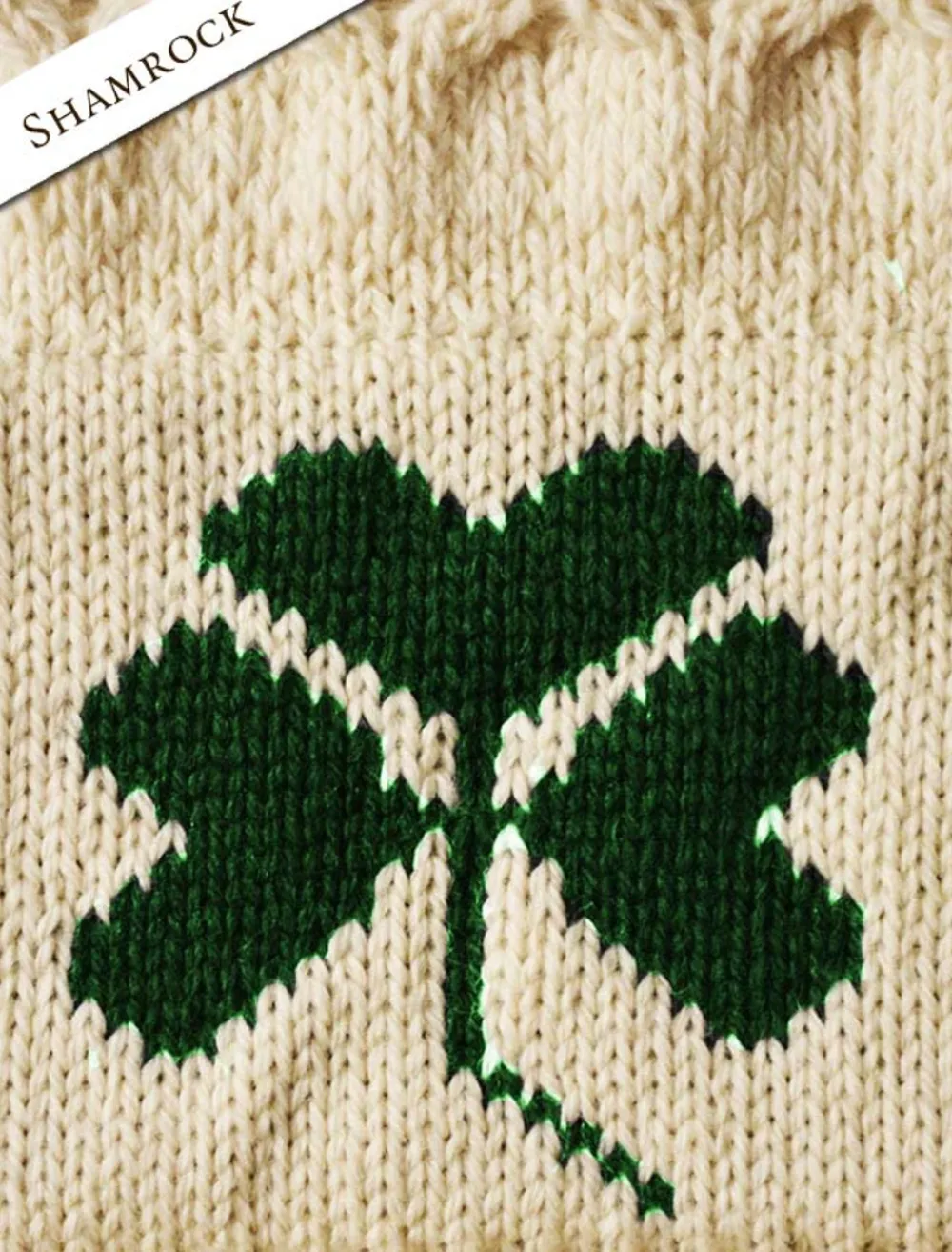 New Merino Shamrock Baby Throw Kids Baby Blankets & Throws|Knitted Wool Throws