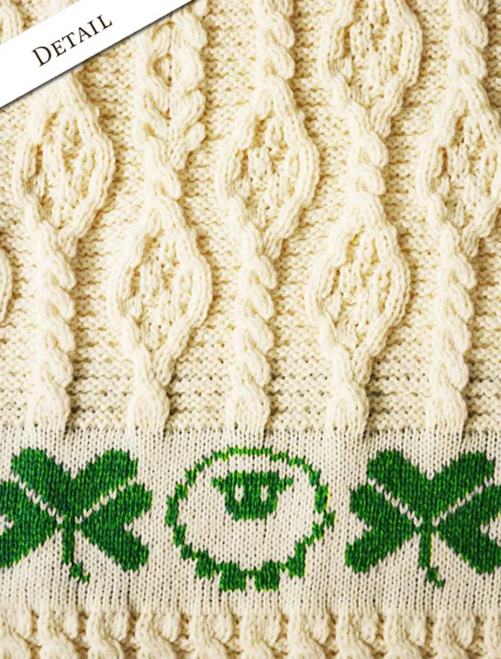 Hot Merino Sheep & Shamrock Baby Throw Kids Knitted Wool Throws|Baby Blankets & Throws