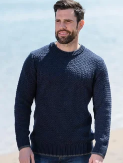 New Merino Textured Crew Neck Sweater Sweaters