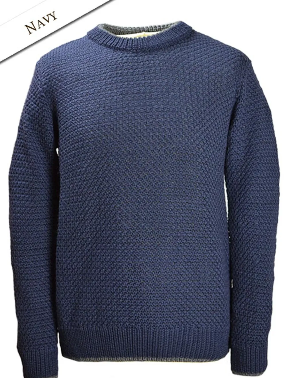 New Merino Textured Crew Neck Sweater Sweaters