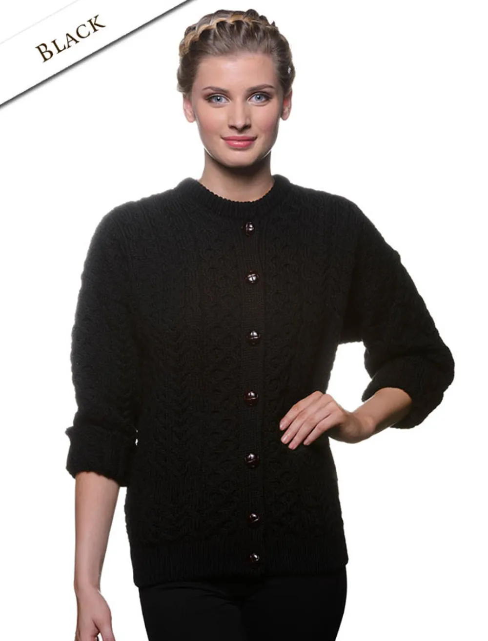 Flash Sale Merino Wool Aran Lumber Jacket Women Cardigans, Jackets & Coatigans