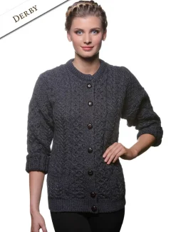 Flash Sale Merino Wool Aran Lumber Jacket Women Cardigans, Jackets & Coatigans