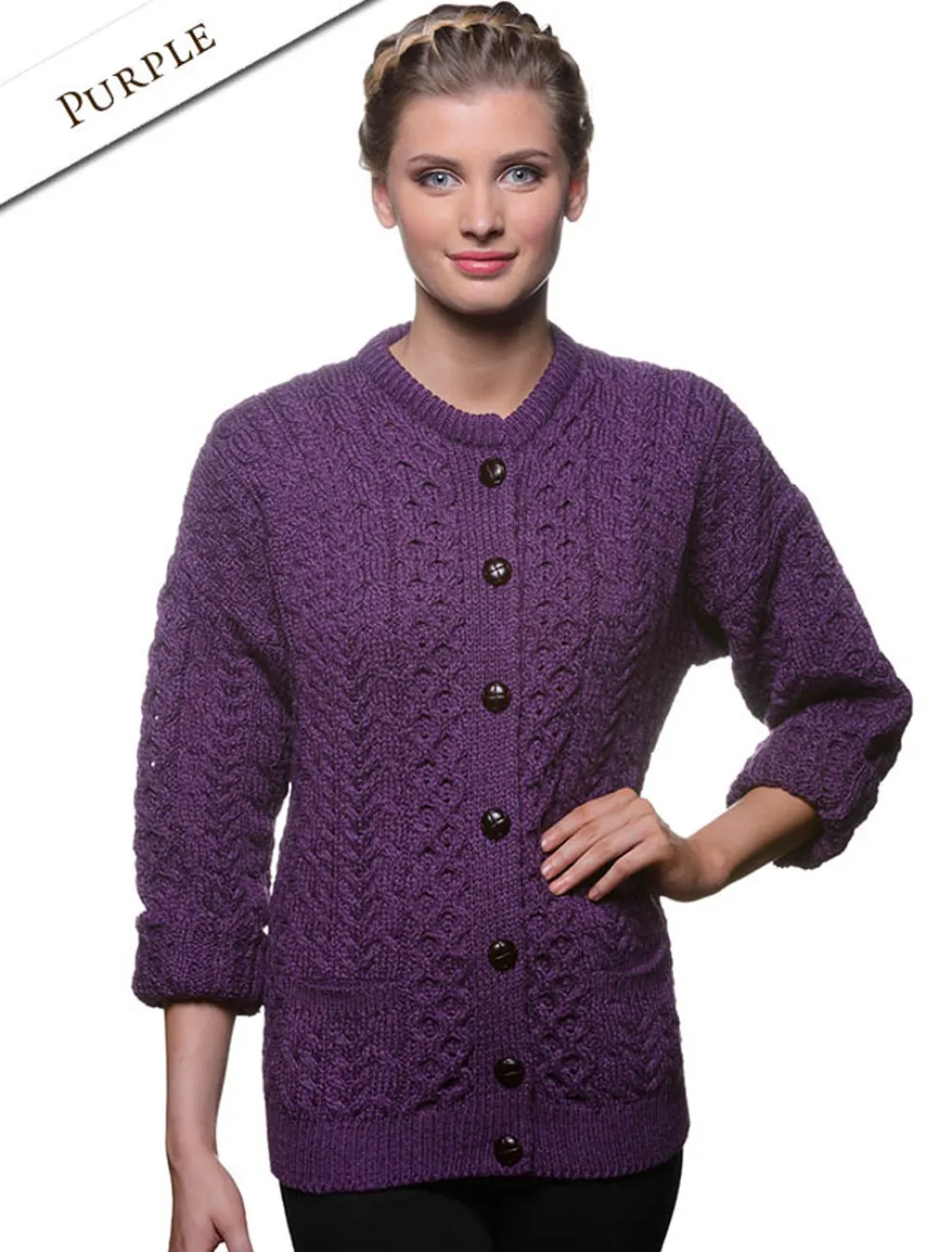 Flash Sale Merino Wool Aran Lumber Jacket Women Cardigans, Jackets & Coatigans