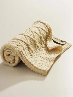 Outlet Merino Wool Patchwork Knee Throw Knitted Wool Throws