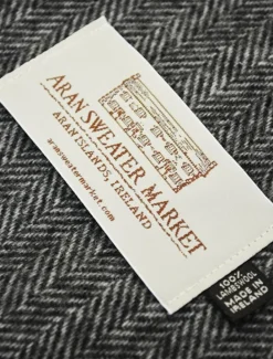 Best Sale Narrow Lambswool Scarf - Grey Herringbone Women Lambswool Scarves|Lambswool Scarves
