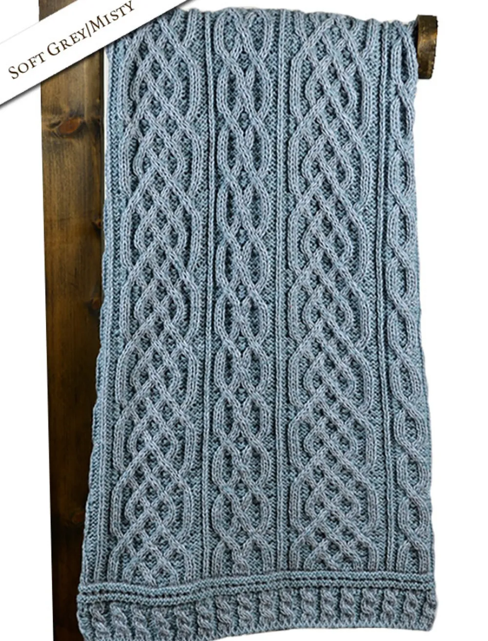 Sale Plated Aran Throw Knitted Wool Throws
