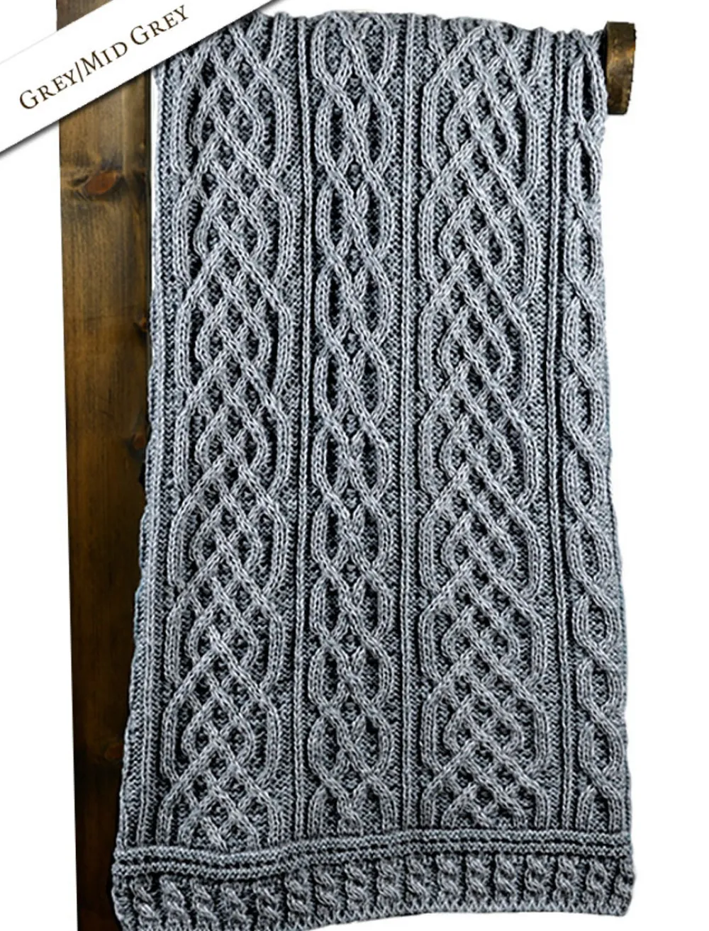 Sale Plated Aran Throw Knitted Wool Throws