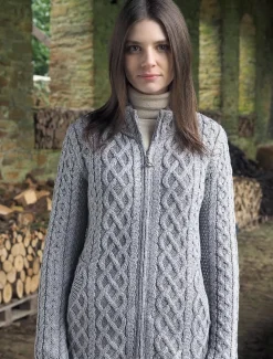 Best Sale Plated Cardigan with Celtic Zip Women Cardigans, Jackets & Coatigans