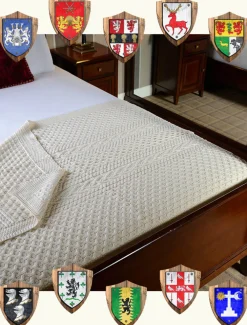 Sale Premium ClanAran Throw - Find Your Clan Knitted Wool Throws