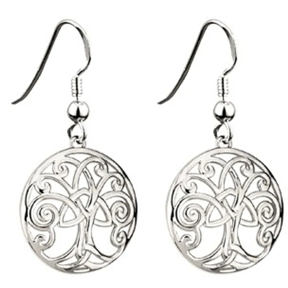 Best Rhodium Plated Tree of Life Earrings Women Jewelry|Jewelry