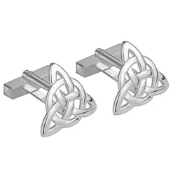 Fashion Rhodium Plated Trinity Cufflinks Jewelry For Him