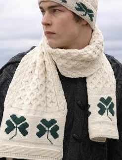 Online Shamrock Merino Wool Scarf Women Knitted Wool Scarves|Knitted Wool Scarves