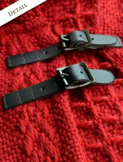 Sale Shawl Collar Poncho with Leather Buckle Detail Women Ponchos, Capes & Shawls