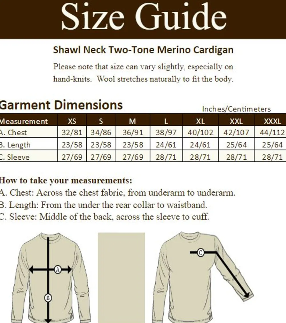 Shop Shawl Neck Two-Tone Merino Cardigan Women Cardigans, Jackets & Coatigans