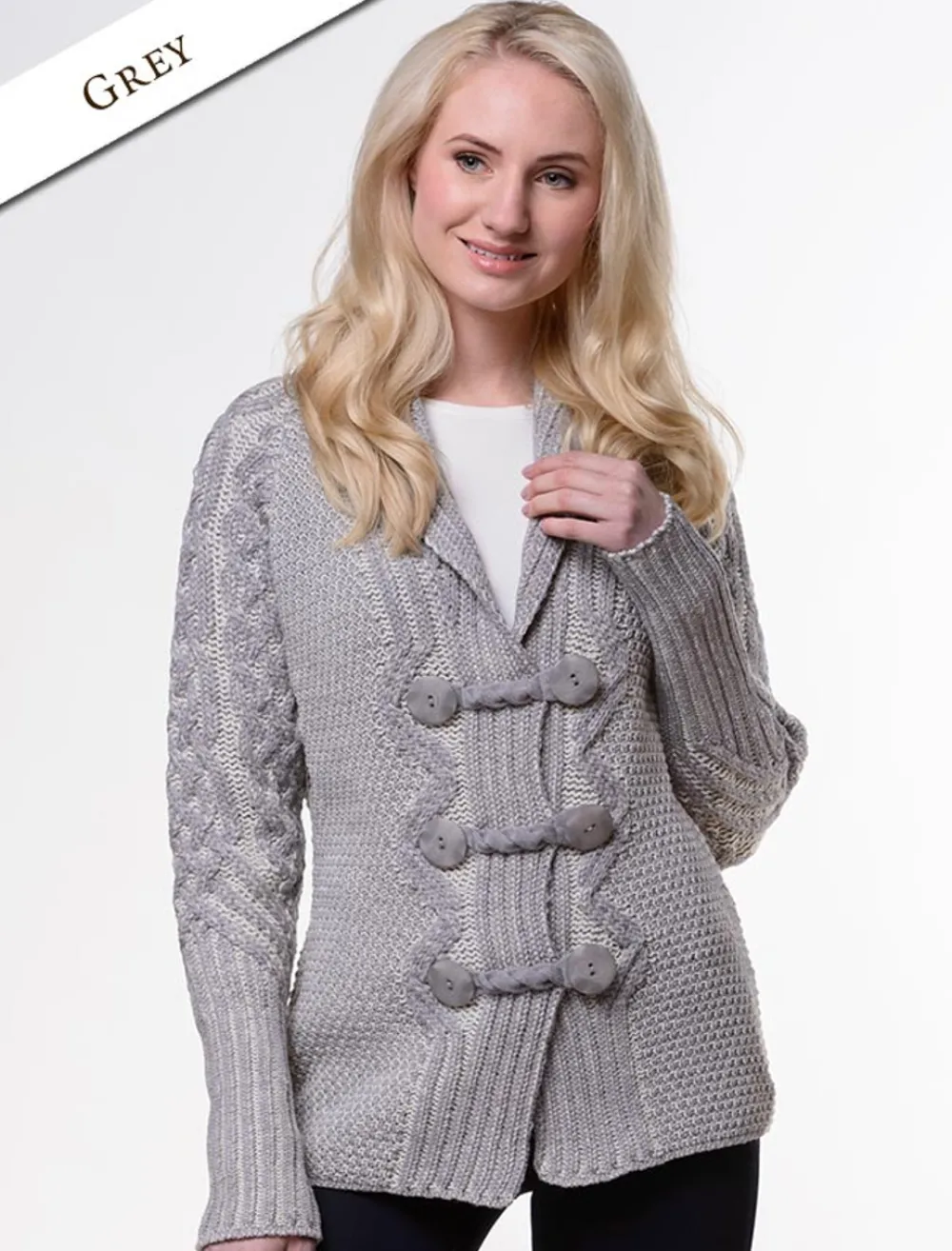 Shop Shawl Neck Two-Tone Merino Cardigan Women Cardigans, Jackets & Coatigans