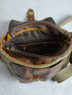 Cheap Small Traditional Tweed & Leather Flight Bag Women Bags And Satchels