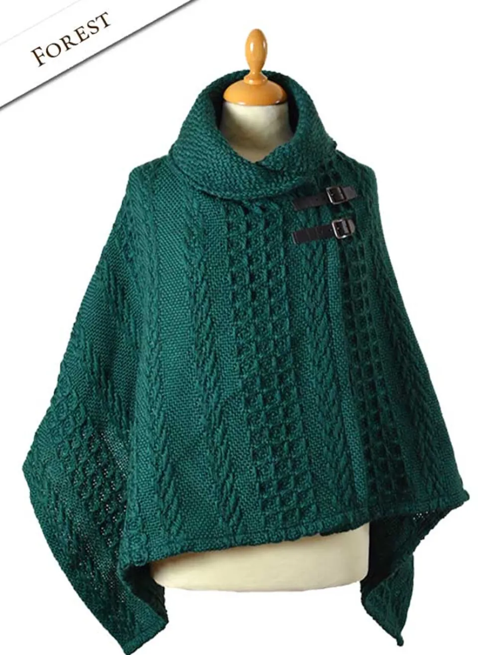 Clearance Super Soft Cable Aran Shawl Women Ponchos, Capes & Shawls