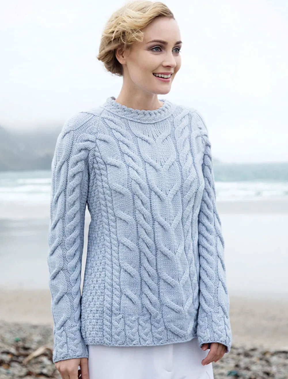 Clearance Super Soft Luxury Cable Knit Aran Women Sweaters